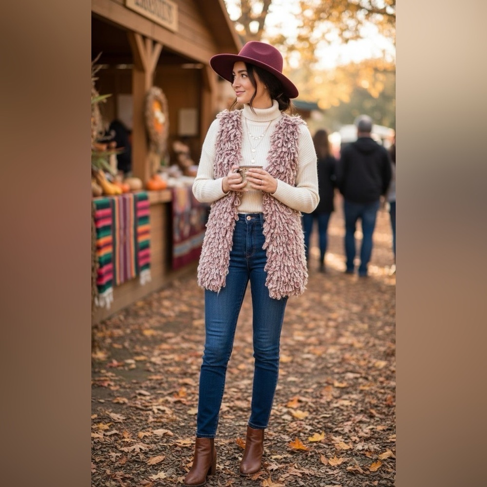 ANTHROPOLOGIE 3D Looped Hand Knit Alpaca Mohair Wool Cardigan Vest Handmade Sz:S - Picture 2 of 13
